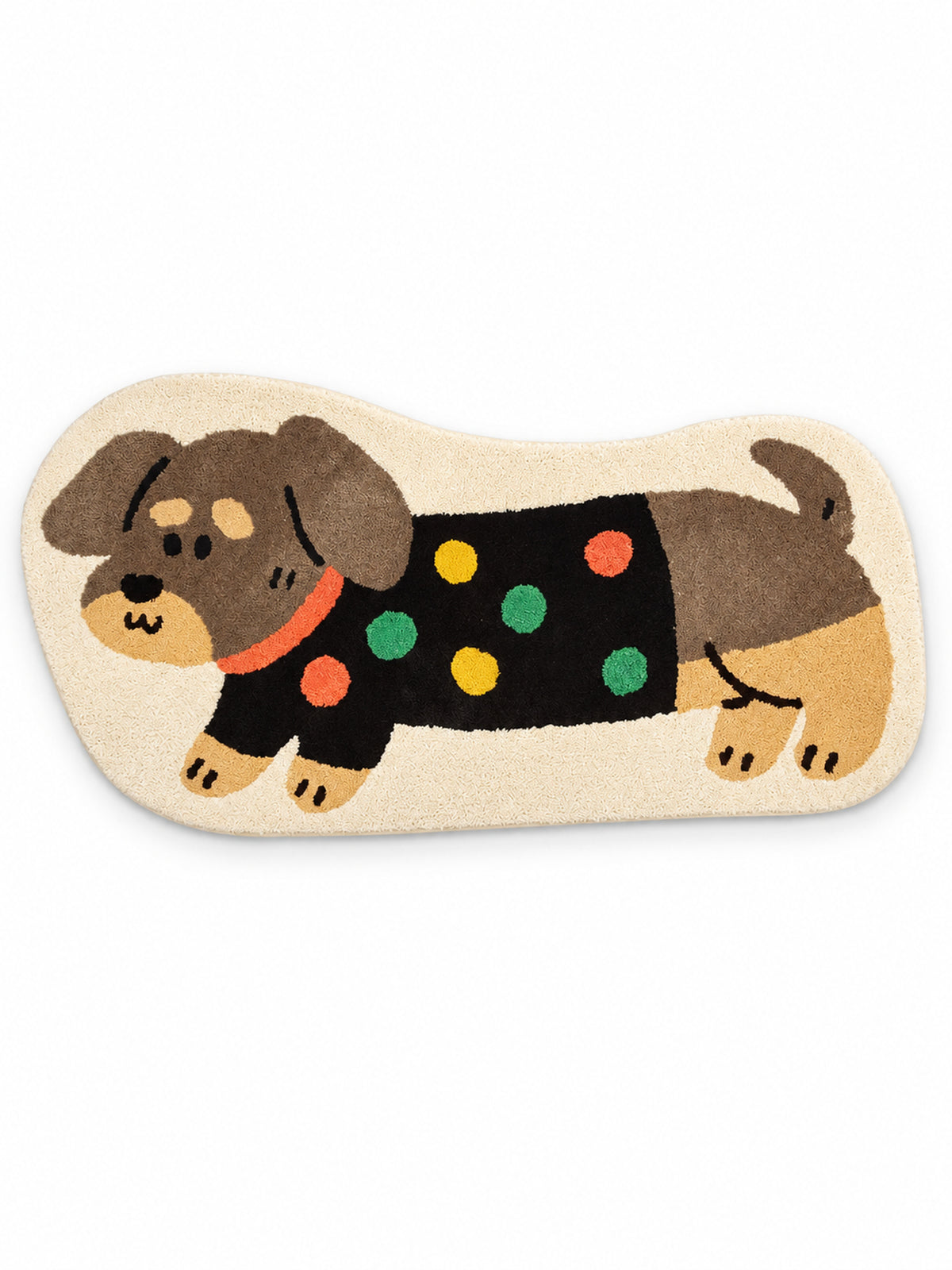 Confetti Sweater Dachshund Bath Mat — white main