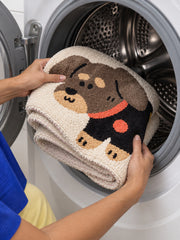 Confetti Sweater Dachshund Bath Mat — machine wash