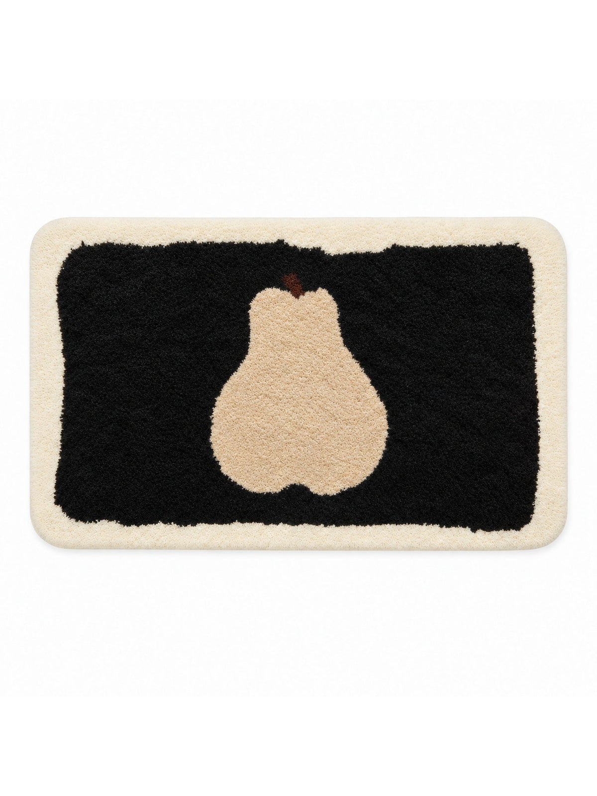 Midnight Pear Silhouette Bath Mat on a white background