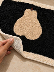 Midnight Pear Silhouette Bath Mat — backing detail