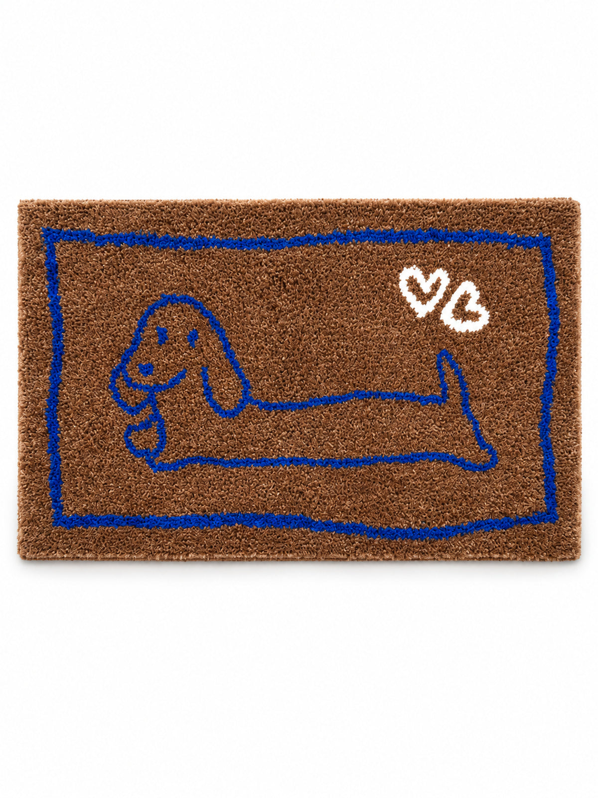 Heartline Dachshund Sketch Bath Mat on a white background