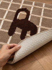 Gridback Chair Graphic Bath Mat — backing detail