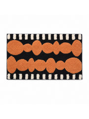 Electric Blue Pebbles Retro Bath Mat — white main