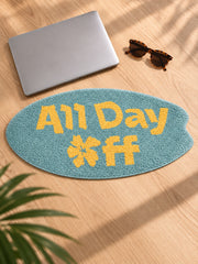 All Day Off Graphic Bath Mat - Blue — no meetings