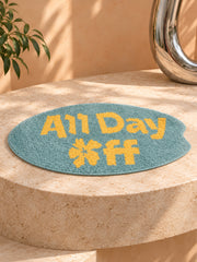 All Day Off Graphic Bath Mat - Blue — soft exhibit