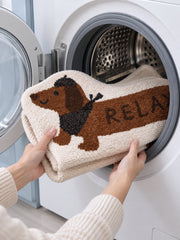 Long Dachshund Shaped Runner Rug - Spotted — machine wash