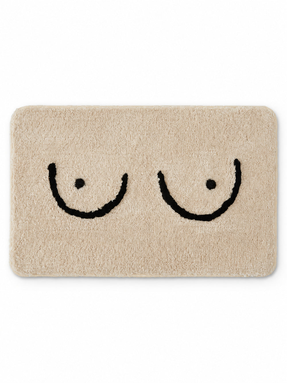 Minimal Curves Line-Art Bath Mat on a white background