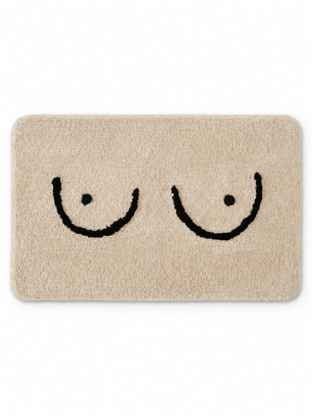 Minimal Curves Line-Art Bath Mat on a white background