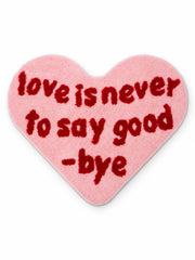 Never Say Goodbye Heart Accent Rug - Blush on a white background