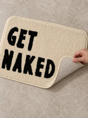 Get Naked bath mat — corrected attached corner and textured backing