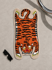 Resting Tiger Shaped Bath Mat — Styled scene