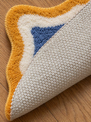 Garden Bloom Wavy Border Bath Mat — backing detail