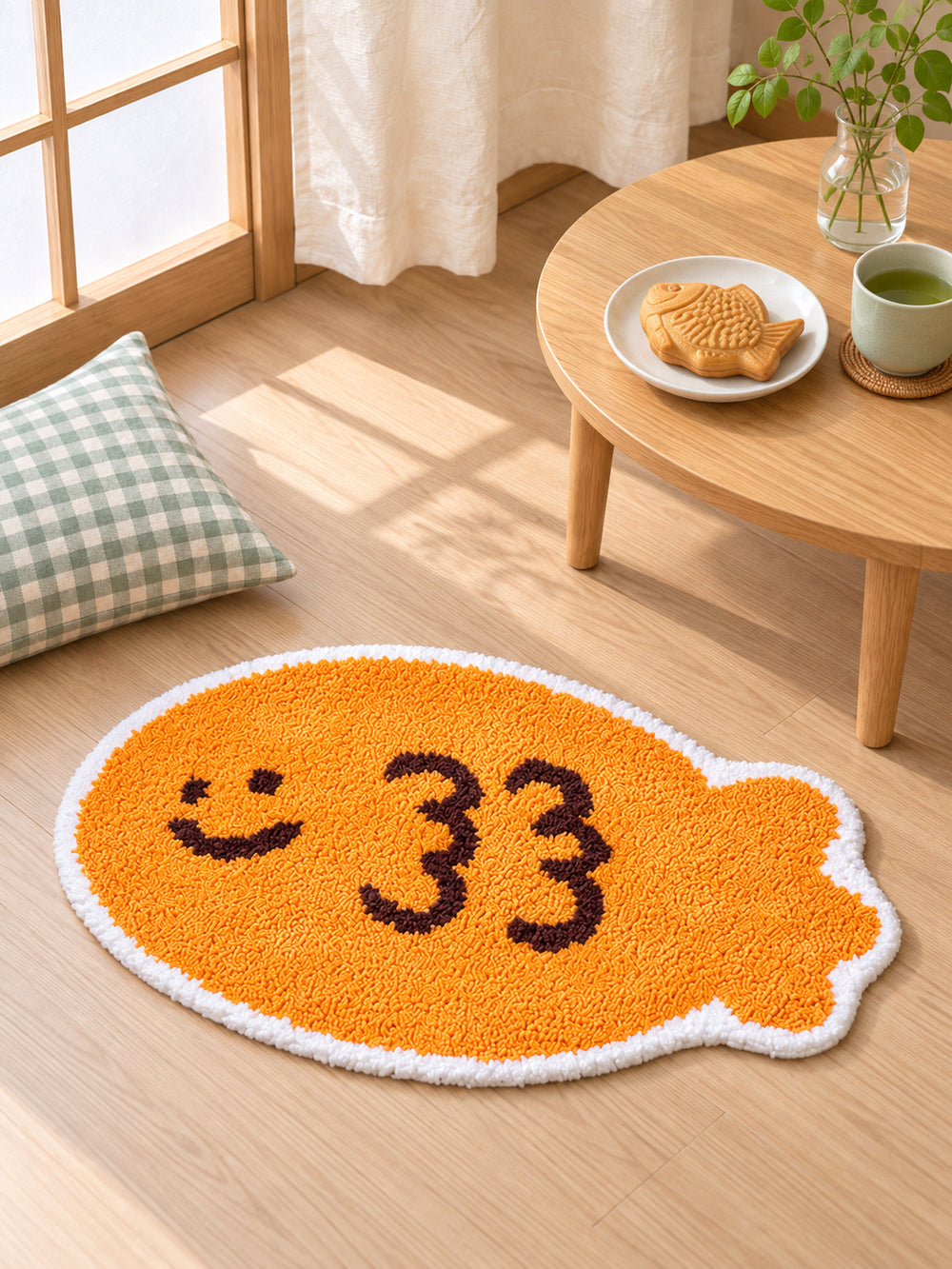 Smiling Orange Fish Shaped Bath Mat — japanese tea corner