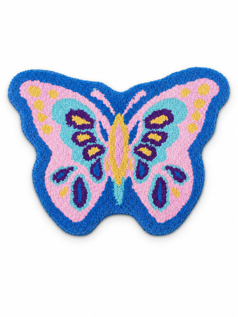 Garden Wing Colorful Butterfly Bath Mat on a white background