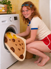 Resting Capybara & Ducklings Shaped Bath Mat — machine wash