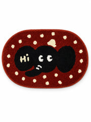 Hello Elephant Polka-Dot Bath Mat on a white background