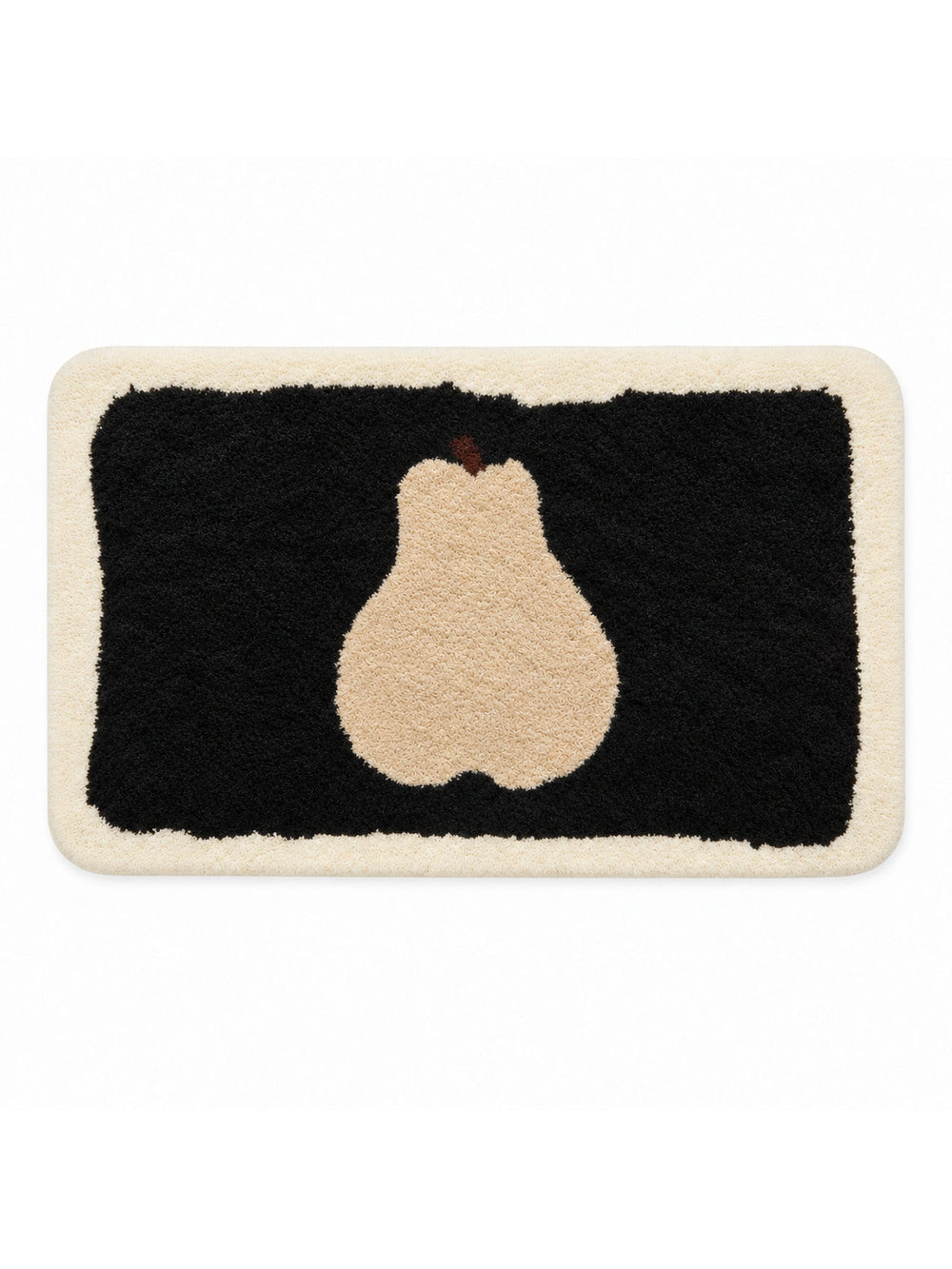 Midnight Pear Silhouette Bath Mat on a white background