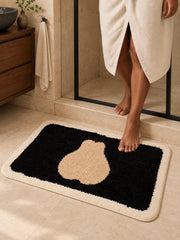 Midnight Pear Silhouette Bath Mat — bathroom scene