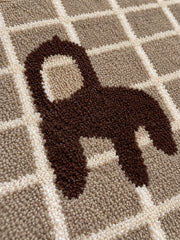 Gridback Chair Graphic Bath Mat — surface detail