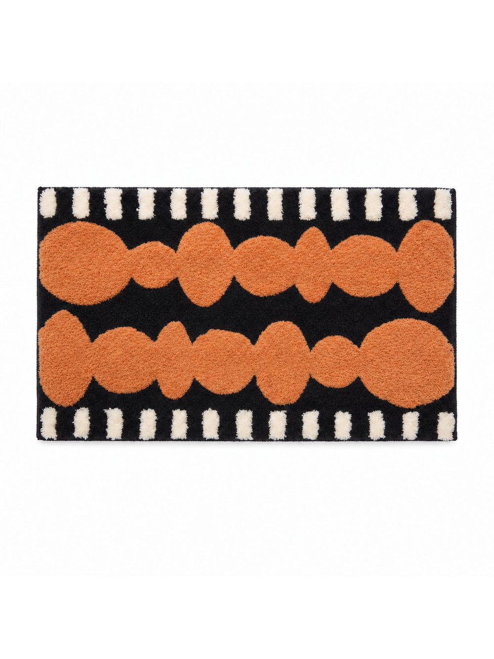 Electric Blue Pebbles Retro Bath Mat — white main