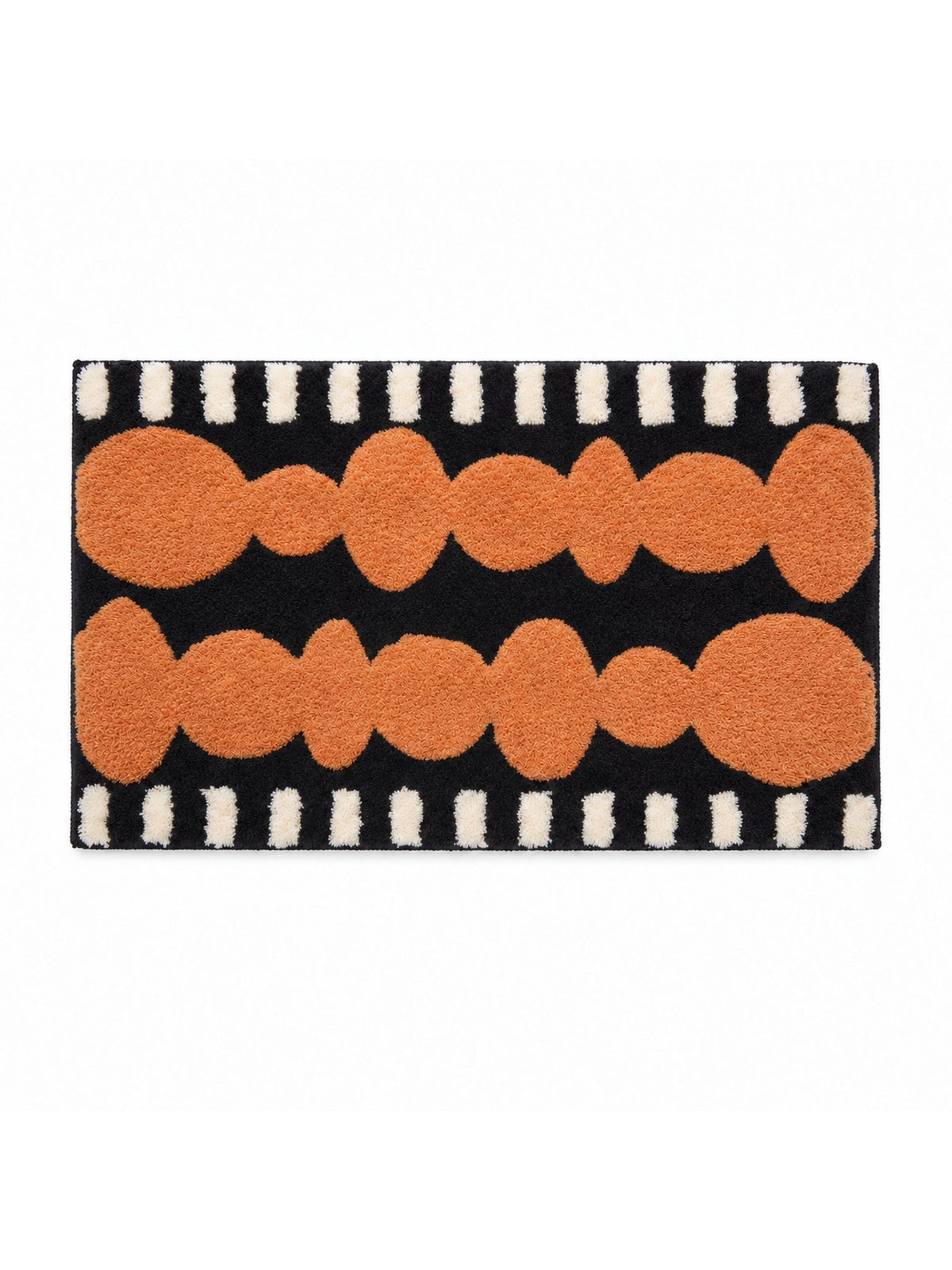Electric Blue Pebbles Retro Bath Mat — white main