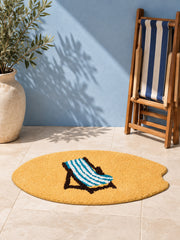 All Day Off Graphic Bath Mat - Blue — chair for a chair