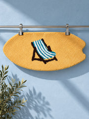 All Day Off Graphic Bath Mat - Blue — art on holiday