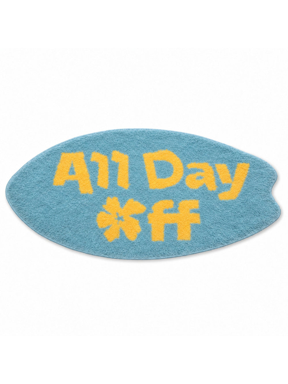 All Day Off Graphic Bath Mat - Blue on a white background