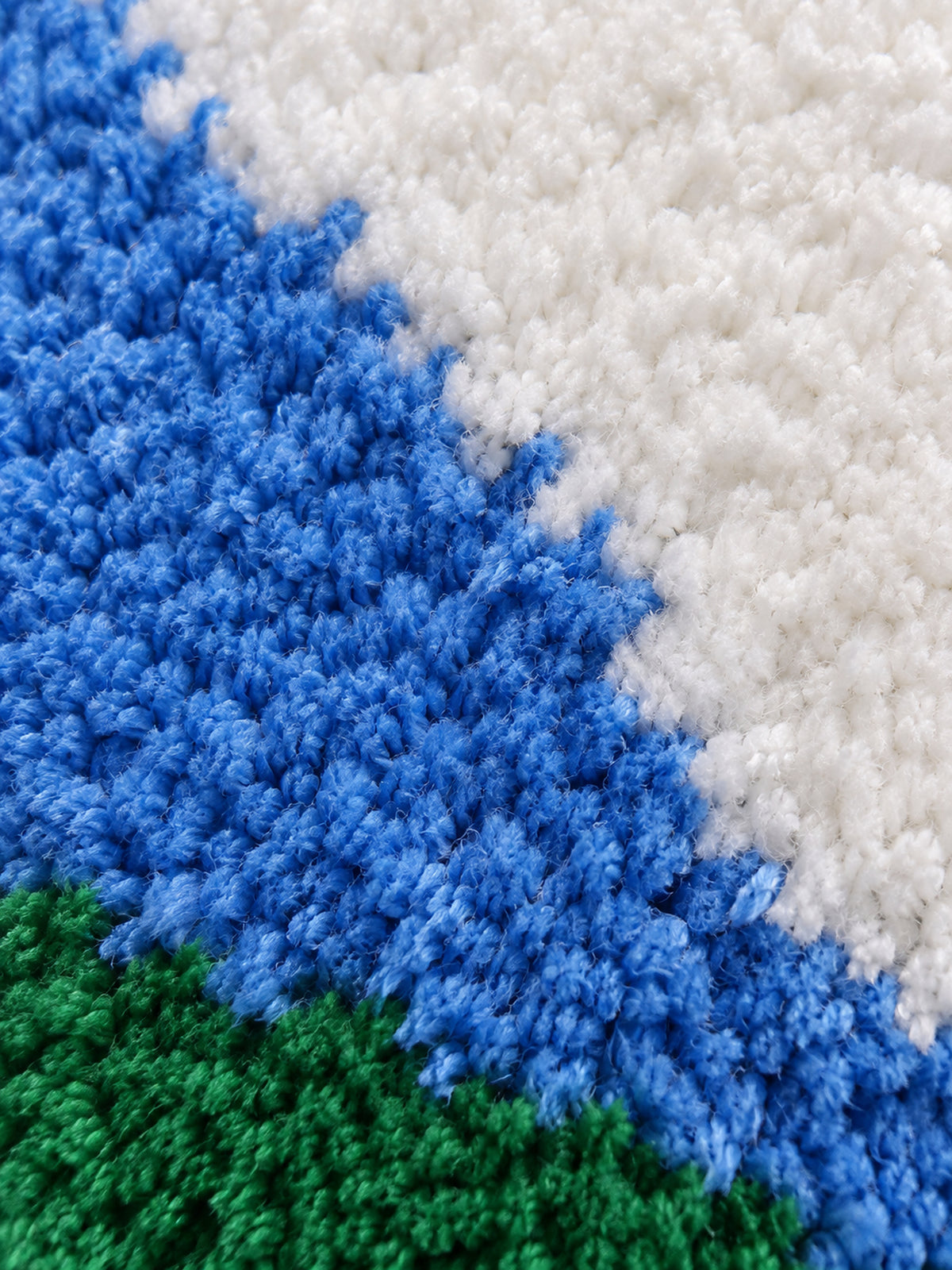 Red Ribbon Cat Cloud Bath Mat — surface detail