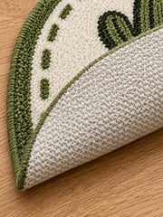 Blooming Cactus Arched Bath Mat — backing detail